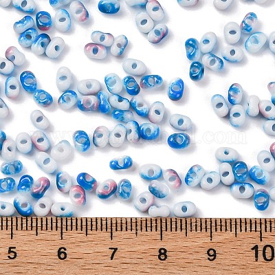 Two Tone Baking Paint Glass Seed Beads&nbsp;SEED-C003-01F-1