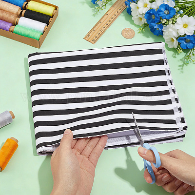 Cotton Fabric with Strip Pattern&nbsp;DIY-PH0037-96F-1