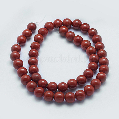 Natural Red Jasper Beads Strands&nbsp;G-I199-25-6mm-1