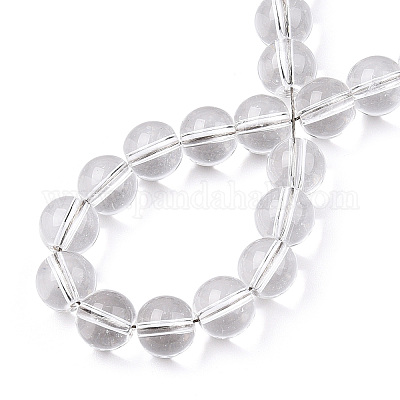 Baking Paint Transparent Glass Round Bead Strands&nbsp;DGLA-Q022-8mm-01-1