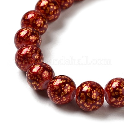 Baking Paint Glass Bead Strands&nbsp;DGLA-Z001-01B-1