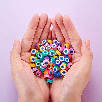 100Pcs Handmade Polymer Clay Beads&nbsp;CLAY-SZ0001-08-1