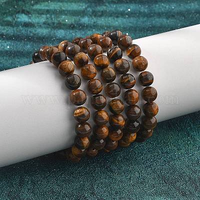 Natural Tiger Eye Bead Stretch Bracelets&nbsp;BJEW-K212-C-028-1