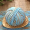Cashmere Segment Dyed Yarn, for Weaving, Knitting & Crochet, Light Sky Blue, 2mm, about 131.23 Yards(120m)/Skein
