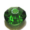 Imitation Austrian Crystal Beads, Grade AAA, K9 Glass, Faceted, Flat Round, Green, 8x4mm, Hole: 0.9~1mm