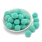 Polyester Ball, Costume Accessories, Clothing Accessories, Round, Turquoise, 15mm, 144pcs/bag