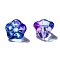 Transparent Czech Glass Beads, Two Tone, Flower, Medium Purple, 10x8mm, Hole: 2mm, about 120pcs/bag