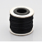Round Nylon Satin Rattail Cord, for Bracelet Jewelry Making Chinese Knotting Macrame Craft, Black, 2mm, about 10.93 yards(10m)/roll