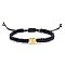 Adjustable Nylon Thread Braided Beads Bracelets, with Alloy Spacer Beads, Letter X, 6-1/4~9-7/8 inch(16~25cm)