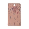 Cardboard Earring Display Cards, Rectangle with Christmas Reindeer/Stag Pattern, BurlyWood, 9x5x0.04cm, Hole: 1.5mm
