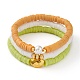 3Pcs 3 Styles Polymer Clay Heishi Beads Stretch Bracelets Sets&nbsp;BJEW-JB05920-1