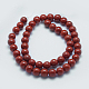 Natural Red Jasper Beads Strands&nbsp;G-I199-25-6mm-2