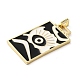 Brass Micro Pave Cubic Zirconia Pendant with Enamel&nbsp;KK-H458-02G-E01-2