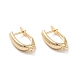 Rack Plating Brass Hoop Earring Findings with Latch Back Closure&nbsp;KK-D083-01G-1