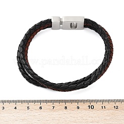 Braided Microfiber Leather Cord Bracelets for Women Men&nbsp;BJEW-D304-17P-02