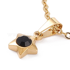 PVD Vacuum Plating Rhinestone Stud Earrings and Pendant Necklaces Sets&nbsp;STAS-C028-01G