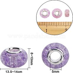 Acrylic & Resin & Polymer Clay Rhinestone European Beads&nbsp;FPDL-NB0001-02C