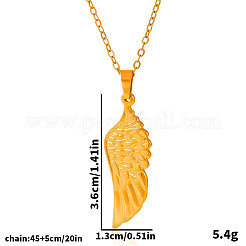 304 Stainless Steel Angel Wing Pendant Necklaces for Women&nbsp;WY0502-2