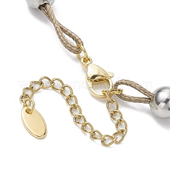 Glass & ABS Plastic Imitation Pearl Link Bracelets&nbsp;BJEW-JB10425
