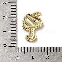 Brass Micro Pave Cubic Zirconia Pendants&nbsp;KK-Q808-12G