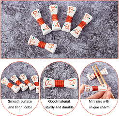 5Pcs Porcelain Chopsticks Stand&nbsp;DJEW-CA0001-21