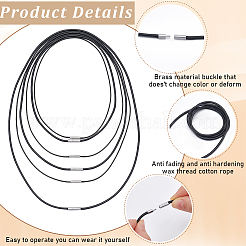6Pcs 6 Styles Round Waxed Polyester Cord Necklace Makings&nbsp;AJEW-CY0002-66