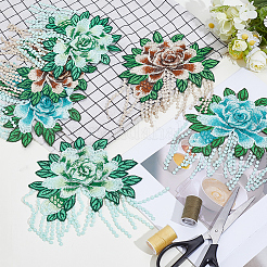 6Pcs 3 Colors Computerized Embroidery Cloth Sew on Patches&nbsp;DIY-GF0013-44