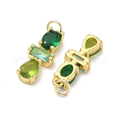 Brass Micro Pave Cubic Zirconia Pendants&nbsp;KK-H259-12B-G02