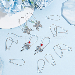 50Pcs Brass Hoop Earring Findings&nbsp;KK-BBC0015-46A
