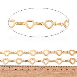 304 Stainless Steel Heart Link Chains&nbsp;SA-CBAE0F2-01G