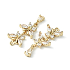 Brass Pave Cubic Zirconia Pendants&nbsp;X-KK-G462-47KCG