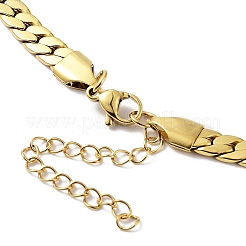 Ion Plating(IP) 304 Stainless Steel Cuban Link Chain Necklace&nbsp;NJEW-K249-01A-G