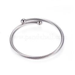 Tarnish Resistant 304 Stainless Steel Bangles&nbsp;BJEW-D431-01