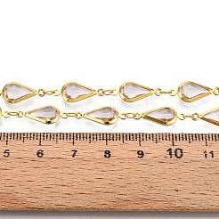 Brass Teardrop Link Chains&nbsp;CHC-N023-09A-G