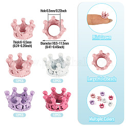 48Pcs 4 Colors Alloy Crown European Beads&nbsp;FIND-TA0010-45