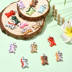20Pcs 10 Colors Opaque Resin Pendants&nbsp;RESI-YW0004-42