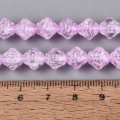 Transparent Crackle Glass Beads Strands&nbsp;GLAA-Q115-04A-08