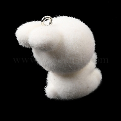 Flocking Opaque Resin Pendants&nbsp;RESI-G128-01N