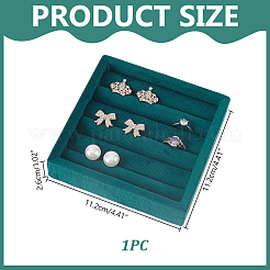 MDF Covered with Velvet Ring Organizer Display Trays&nbsp;RDIS-WH0011-39A