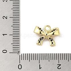 Rack Plating Brass Micro Pave Cubic Zirconia Pendants&nbsp;X-KK-C052-28G-01