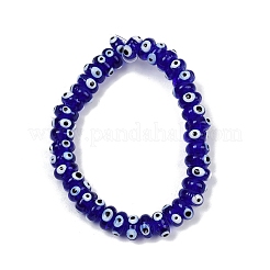 Handmade Evil Eye Lampwork Beads Strands&nbsp;LAMP-A007-02B-01