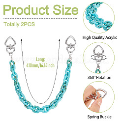 2Pcs Acrylic Link Bag Extender Chains&nbsp;HJEW-TAC0142