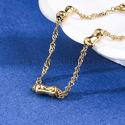 304 Stainless Steel Rope Chain Bracelets for Women&nbsp;BJEW-C094-05G