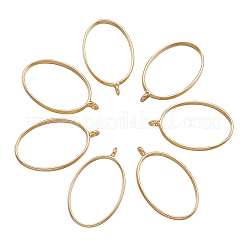 Rack Plating Alloy Open Back Bezel Pendants&nbsp;PALLOY-TA0001-10G