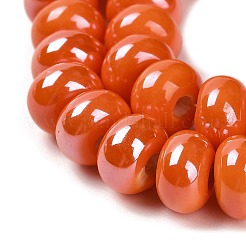 Glazed Porcelain Rondelle Beads&nbsp;PORC-Q001-01A