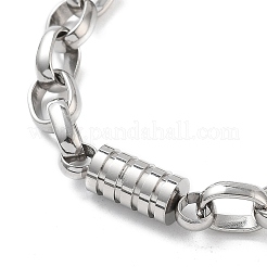 Anti-Tarnish 201 Stainless Steel Column Link Chain Necklace & Bracelets Set&nbsp;SJEW-G083-11P