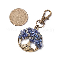 Flat Round with Tree of Life Tibetan Style Alloy Pendant Decorations&nbsp;GG-CJDA67-AB
