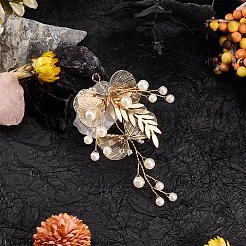 Alloy with Plastic Pearl Ornament Accessories&nbsp;FIND-WH20030-11C-G
