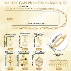 DIY Starry Sky Themed Charm Bracelet Making Kits&nbsp;DIY-BBC0002-76