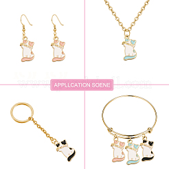 30Pcs 3 Colors Alloy Enamel Pendants&nbsp;PALLOY-CJ0002-04